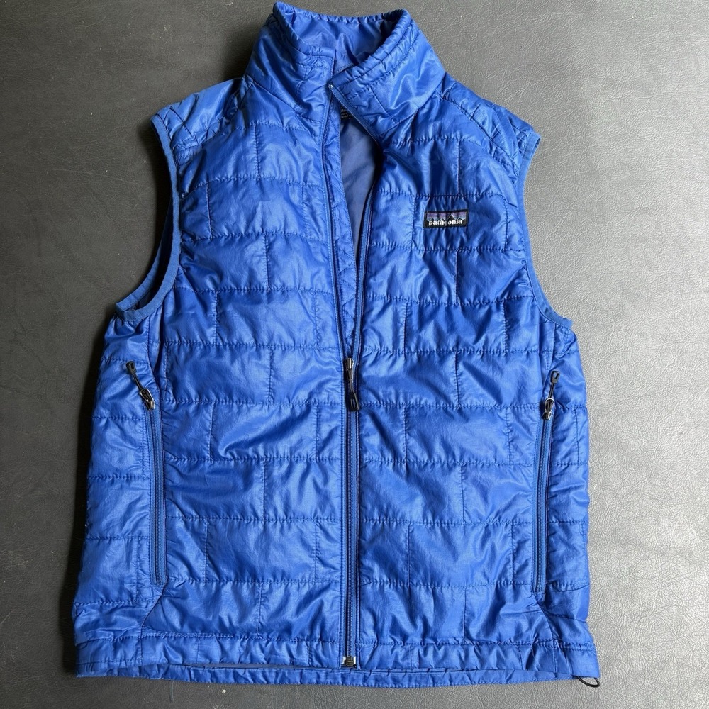 Patagonia Nano Puff Vest Men's S Blue Primaloft Insulated Packable Lightweight